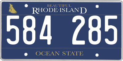 RI license plate 584285