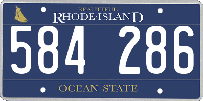 RI license plate 584286