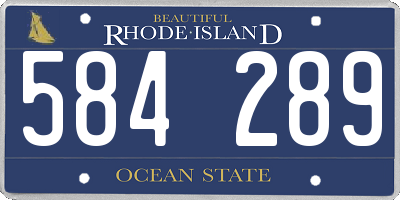 RI license plate 584289