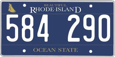 RI license plate 584290
