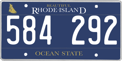 RI license plate 584292