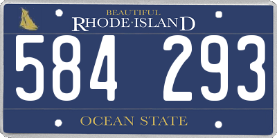 RI license plate 584293