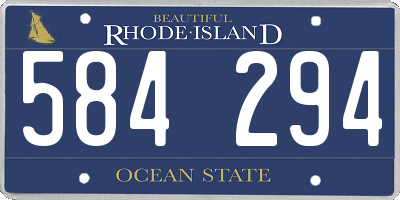 RI license plate 584294