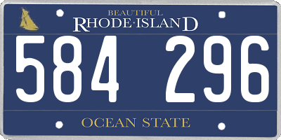 RI license plate 584296