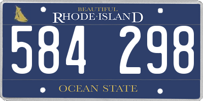 RI license plate 584298