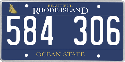 RI license plate 584306