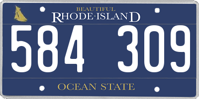 RI license plate 584309