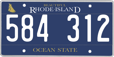 RI license plate 584312
