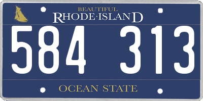 RI license plate 584313