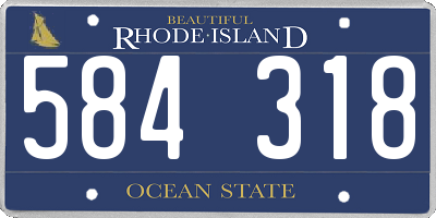 RI license plate 584318