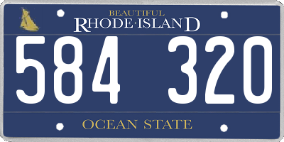 RI license plate 584320