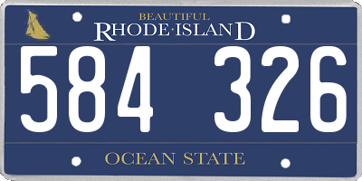 RI license plate 584326
