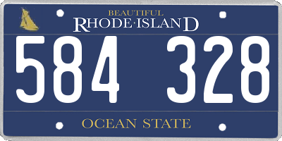 RI license plate 584328