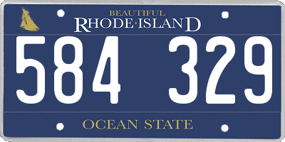 RI license plate 584329