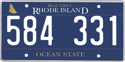 RI license plate 584331