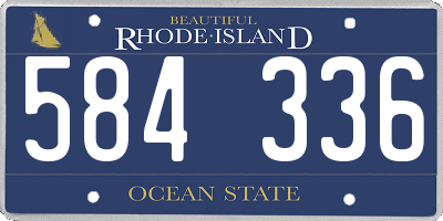 RI license plate 584336