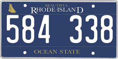 RI license plate 584338