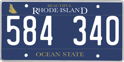 RI license plate 584340