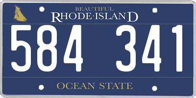 RI license plate 584341