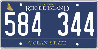 RI license plate 584344
