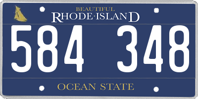 RI license plate 584348