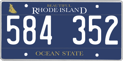 RI license plate 584352