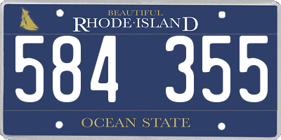 RI license plate 584355