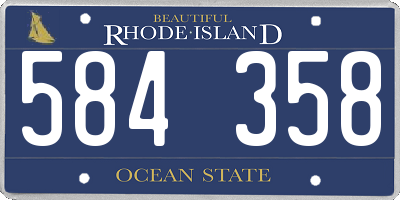 RI license plate 584358