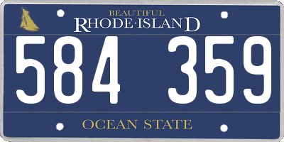 RI license plate 584359