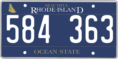 RI license plate 584363