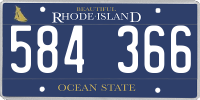 RI license plate 584366