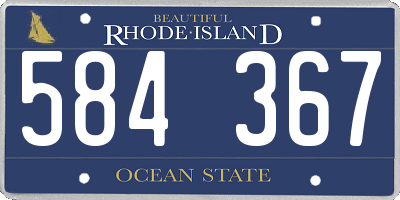 RI license plate 584367