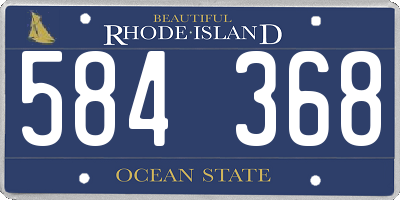 RI license plate 584368