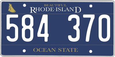 RI license plate 584370