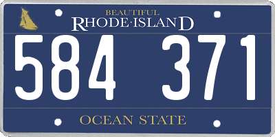 RI license plate 584371