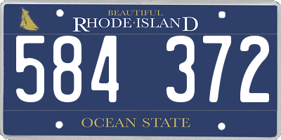 RI license plate 584372