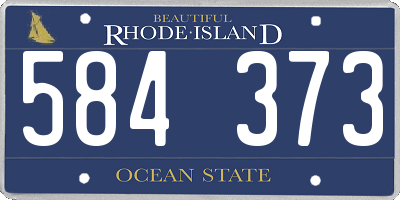 RI license plate 584373