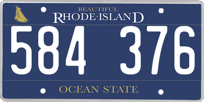 RI license plate 584376