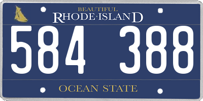 RI license plate 584388