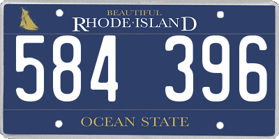 RI license plate 584396