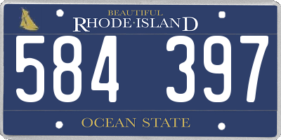 RI license plate 584397