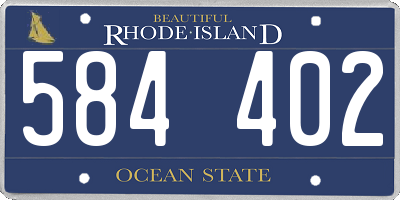 RI license plate 584402