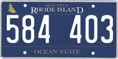 RI license plate 584403