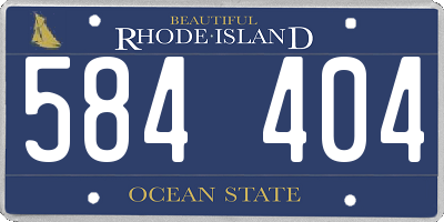 RI license plate 584404