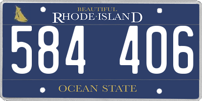 RI license plate 584406