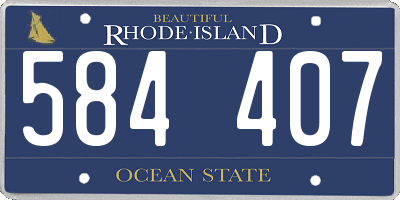 RI license plate 584407