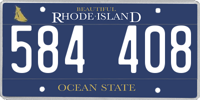RI license plate 584408