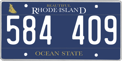 RI license plate 584409