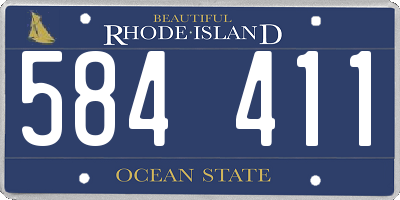 RI license plate 584411