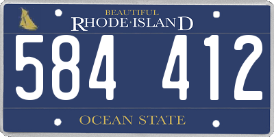 RI license plate 584412